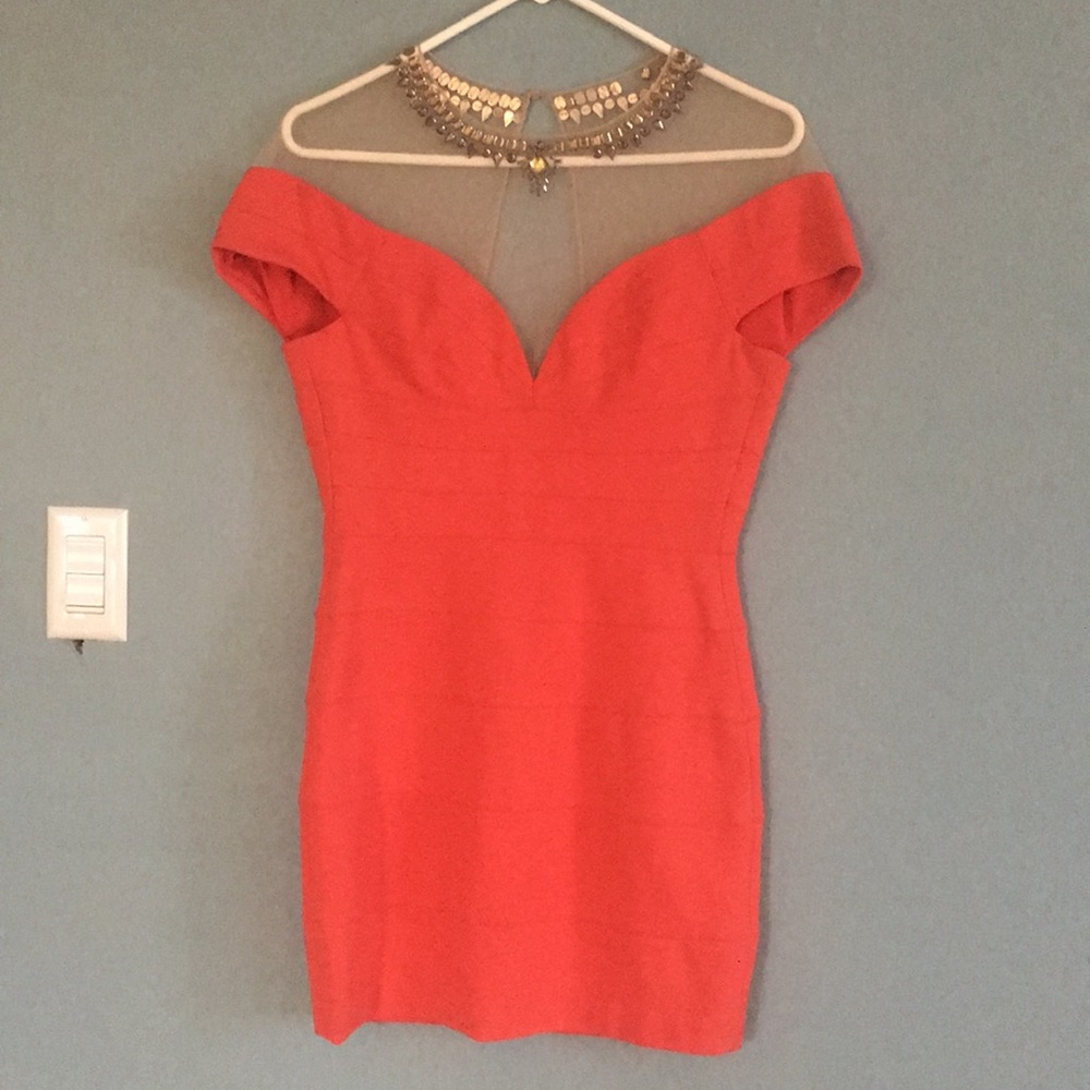 Bcbg orange dress